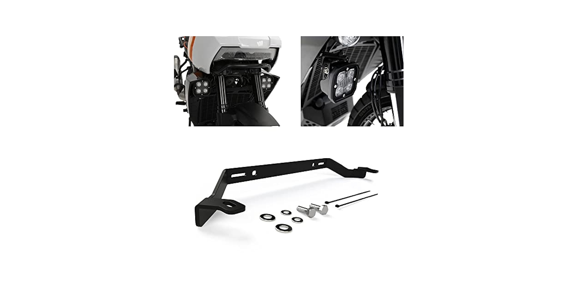 Amazon | FOR オートバイフォグランプ補助ブラケットハーレー